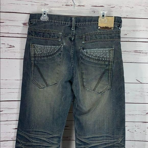 Departed Men's Slim‎ Straight Distressed Wash Jeans Size 32 x 30 - Picture 4 of 8